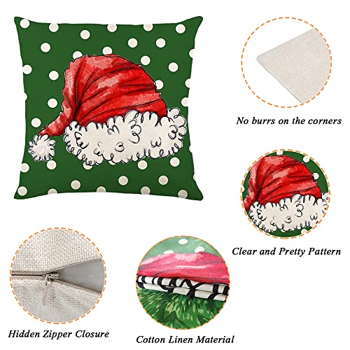 Set of 4 Christmas Pillow Covers 18X18 Inch