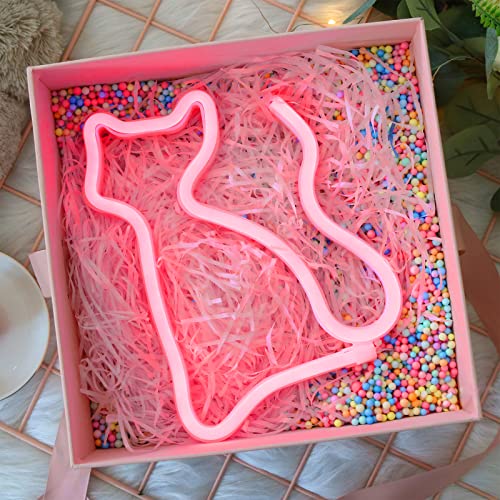 LED Cat Neon Lights for Wall Decor,Battery or USB Operated