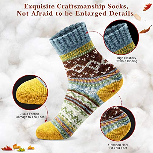 Cozy & Warm Thick Soft Wool Christmas Gift Winter Socks for Women