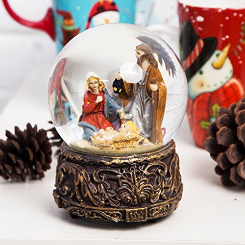 100mm Musical Snow Glitter Water Globe Christmas Decoration