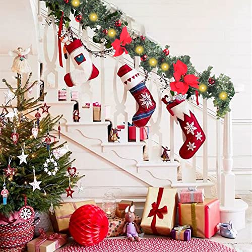 Artificial Christmas Garland Lights w/ 30 LED Battery Operated