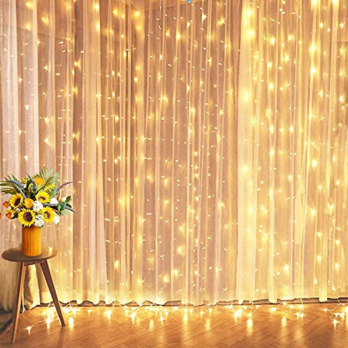 Curtain Lights for Decorations, 10 Ft Connectable String Lights with 8 Twinkle Modes Led Fairy Lights