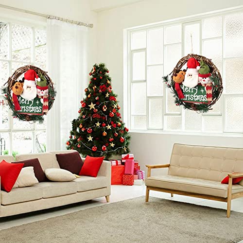 14 inch Merry Christmas Wreaths for Front Door