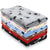 Cute Dog Cat Fleece Blankets w/ Paw Prints Pack of 6 (Black, Brown, Blue, Grey, Red and White)