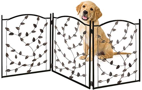 Large Freestanding Metal Folding Pet Gate