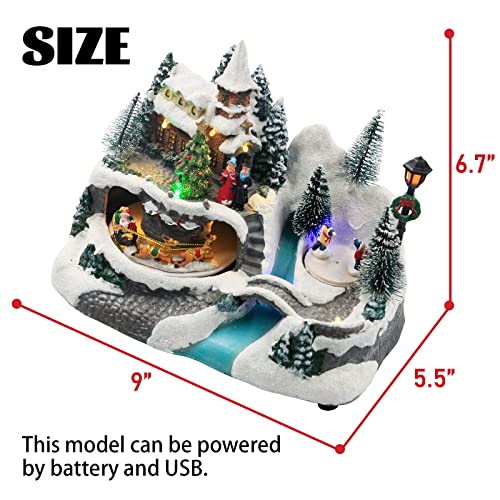 Christmas Collectible Village Decoration- USB & Battery Operated