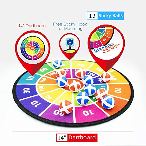 Dart Board for Kids w/ 12 Balls