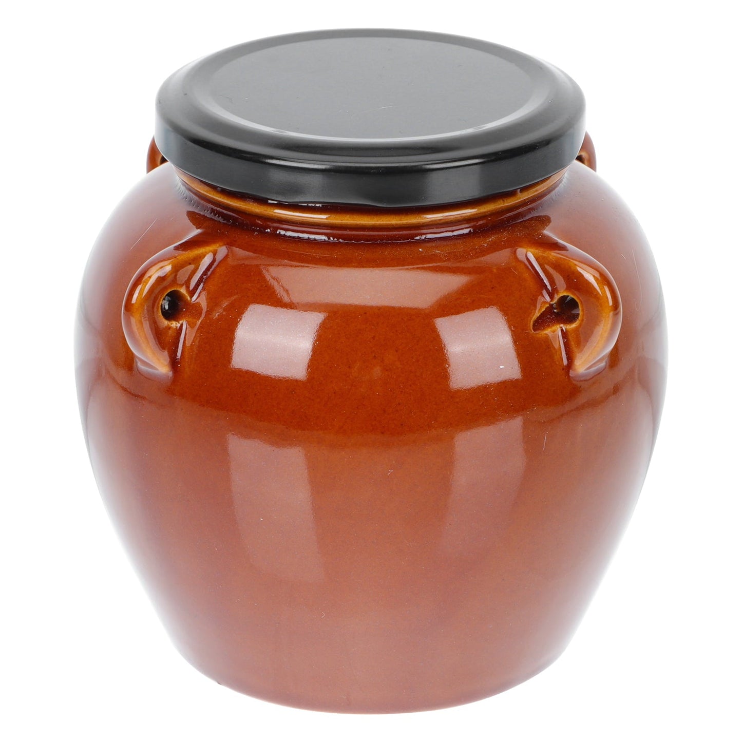 1Pc Ceramic Pickle Jar Dried Food Storage Tank w/ Lid