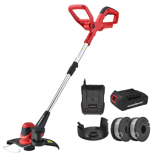 20V 10-inch Cordless String Trimmer, 2 Ah Battery & Charger Included