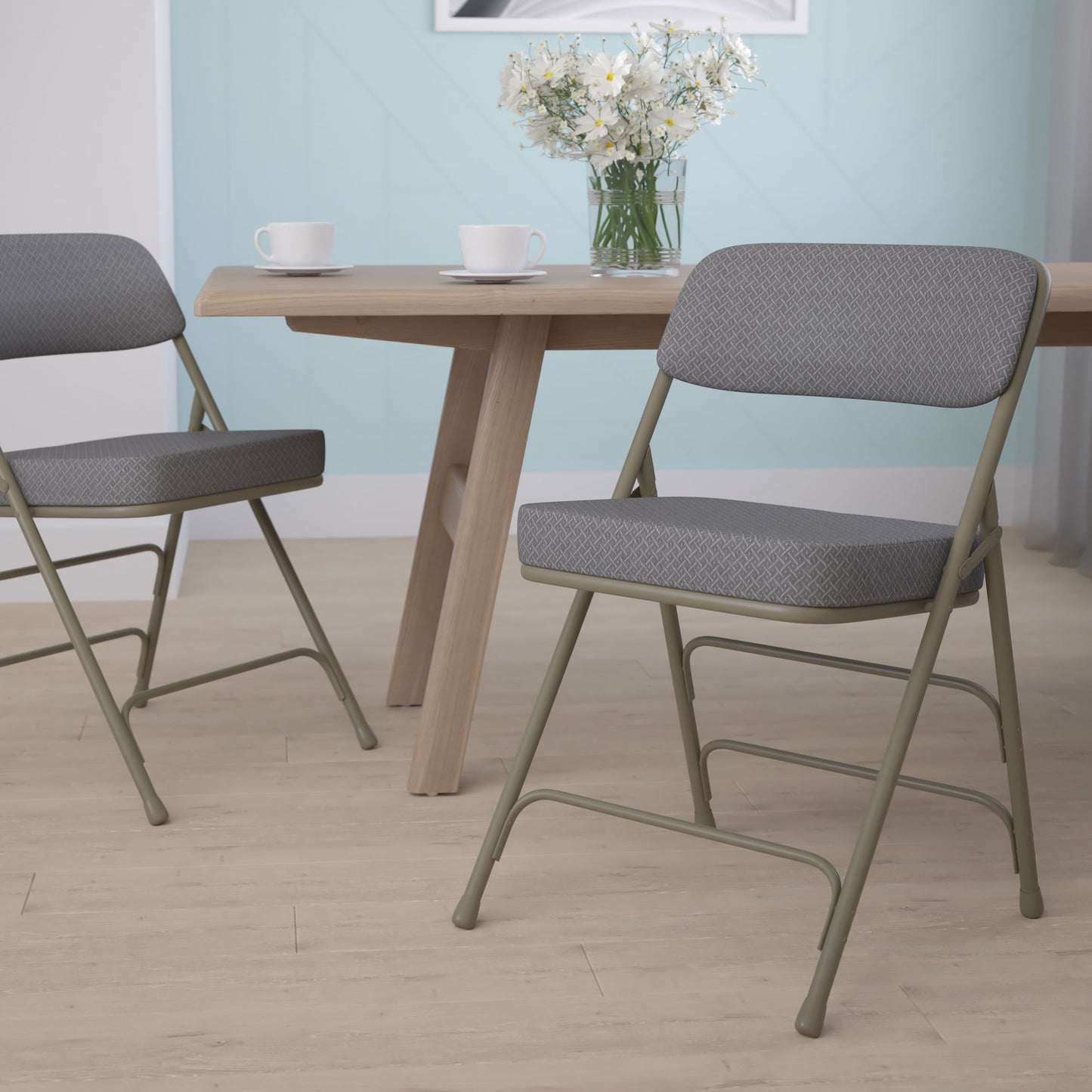 Premium Curved Triple Braced & Double Hinged Folding Chair