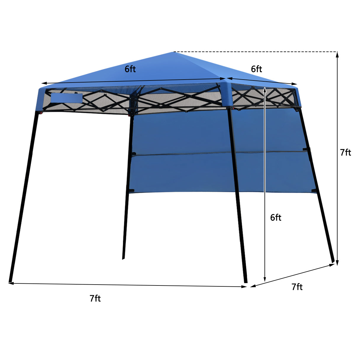 7' x 7' Gray Pop-up Outdoor Canopies