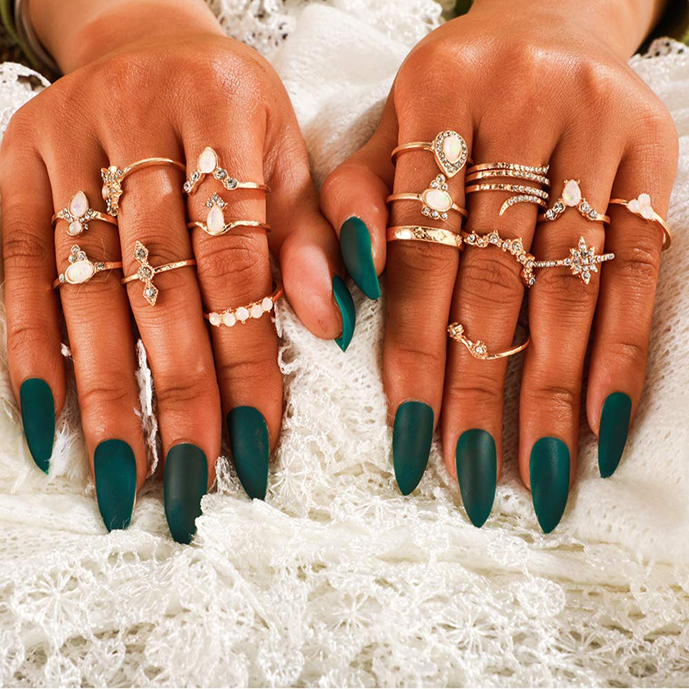 17 PCS Knuckle Stacking Rings for Women