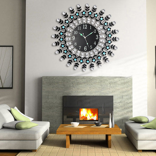 Glow in the Dark 23.6in Modern 3D Crystal Wall Clock