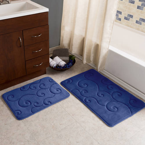 2-Pieces Memory Foam Bath Mat Set