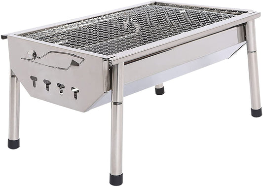 Charcoal Stainless Steel Folding BBQ Kabab Grill
