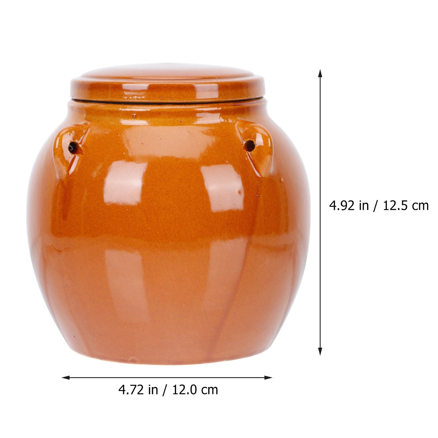 1Pc Ceramic Pickle Jar Dried Food Storage Tank w/ Lid