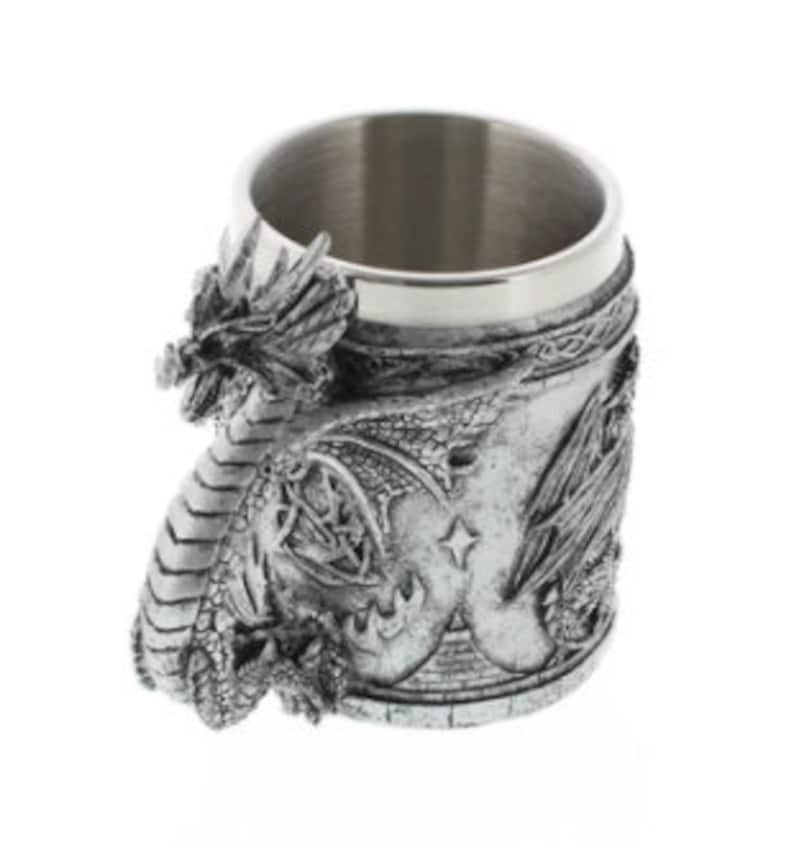 Celtic Dragon Mug, Detailed Unique Beer Coffee Cup Collectible Gift for Dragon Lovers and Decorative Mythical Figures