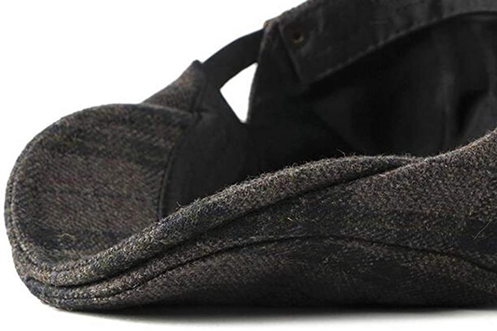 2 Pack Men's Cotton Flat Cap Ivy Gatsby Newsboy Hat (M)