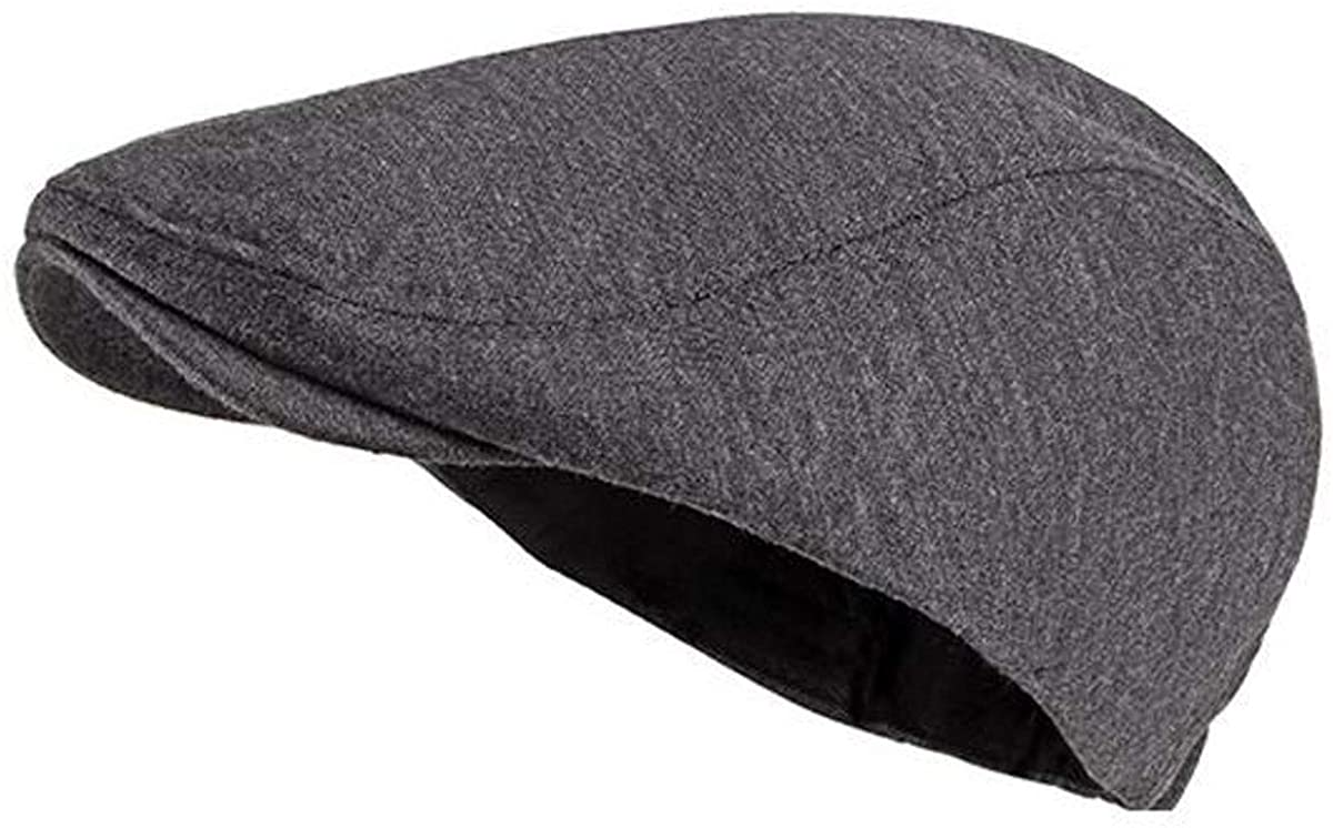 2 Pack Men's Cotton Flat Cap Ivy Gatsby Newsboy Hat (M)