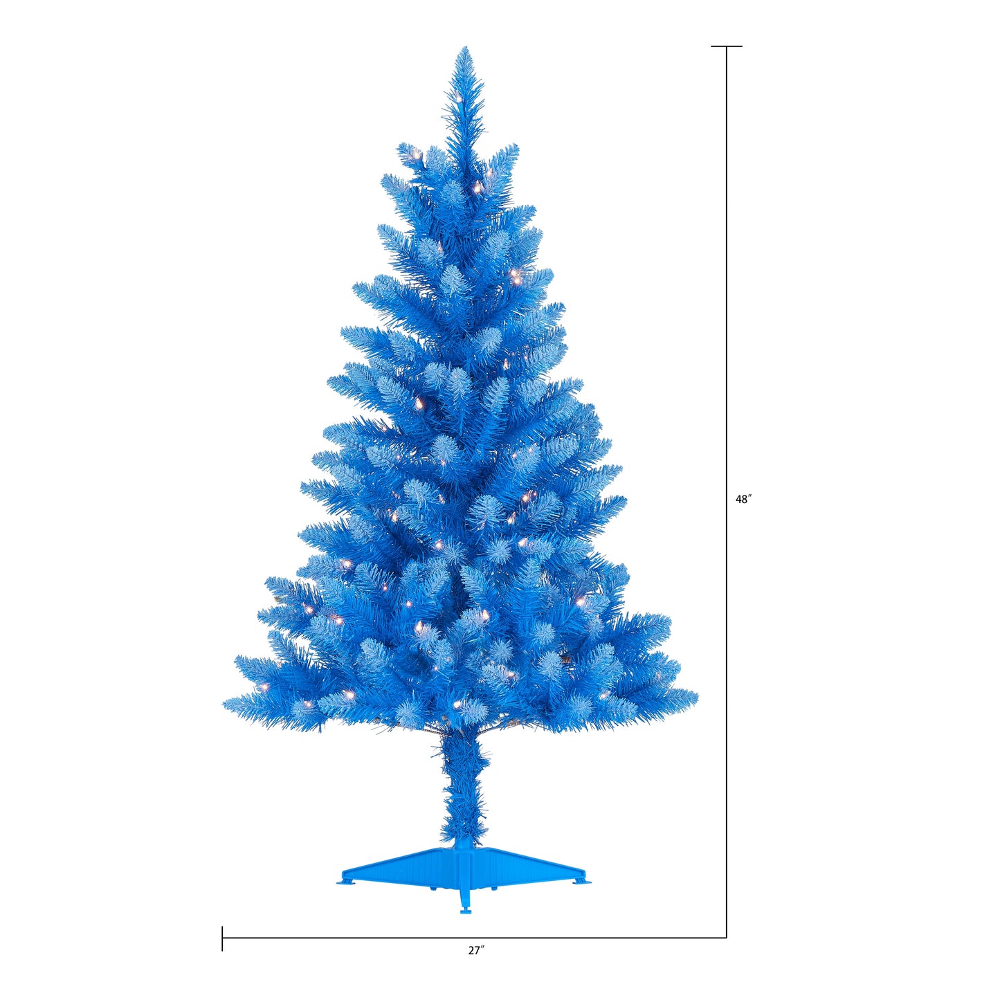 4ft Pre-Lit Blue Christmas Tree w/ 196 Branch Tips, Blue