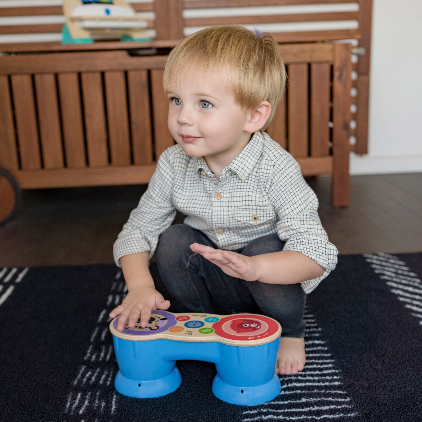 Magic Touch Wooden Drums Infant Musical Toy