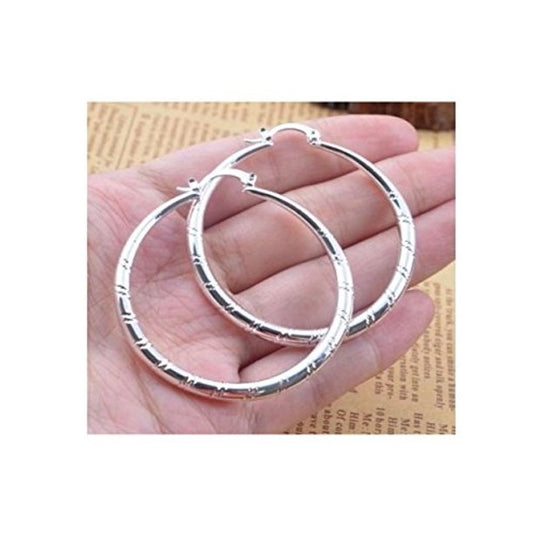 925 sterling solid silver ear stud hoop earrings for women