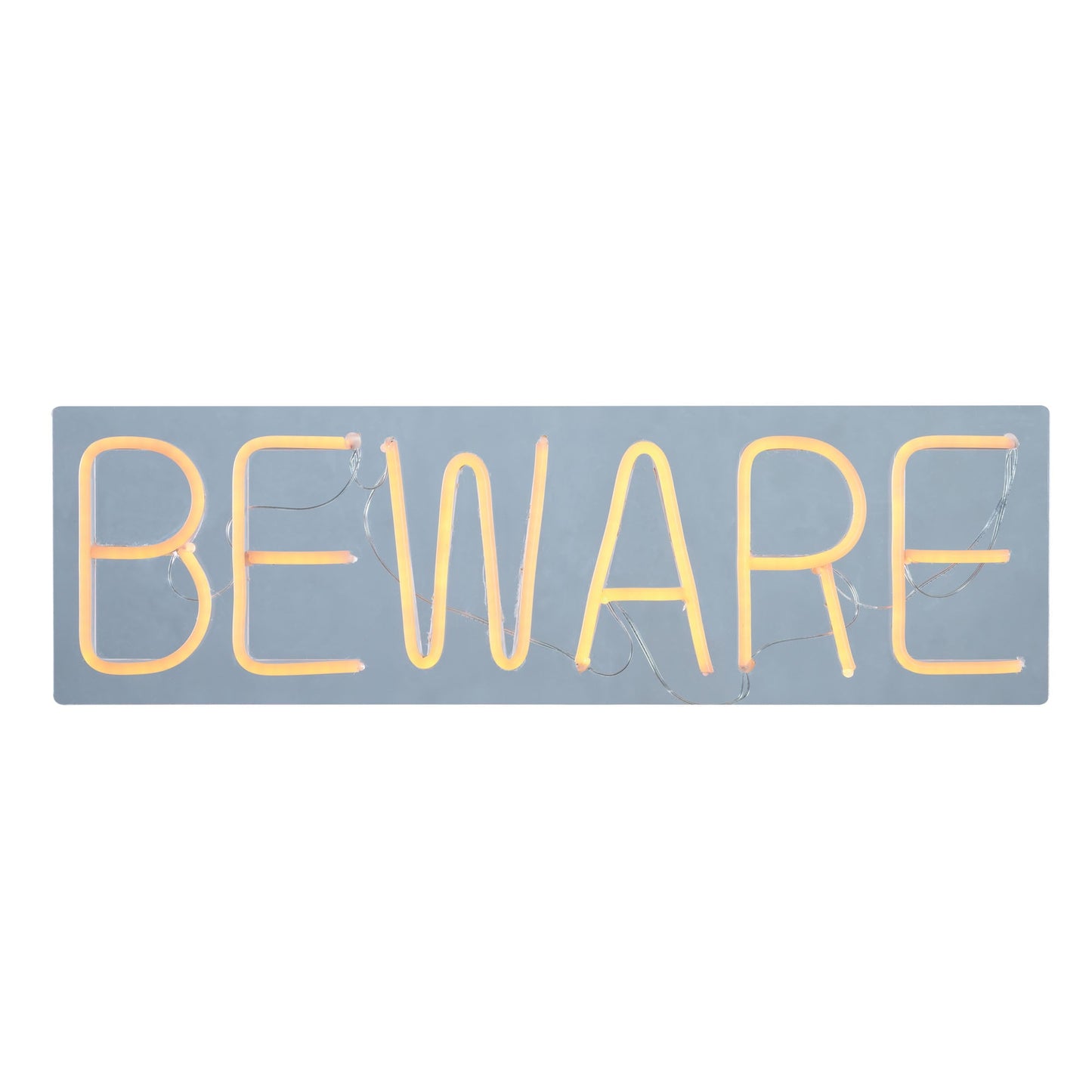 Halloween 24-Inch LED Neon-Style Beware Sign, w/ AC Adaptor