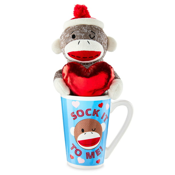 Valentine's Day Plush Toy in Latte Mug, Monkey Best Gifts for Women