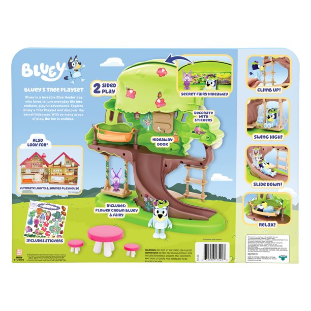 Tree Playset with Secret Hideaway, Flower Crown, Fairy Figures,& Accessories Toys for Kids