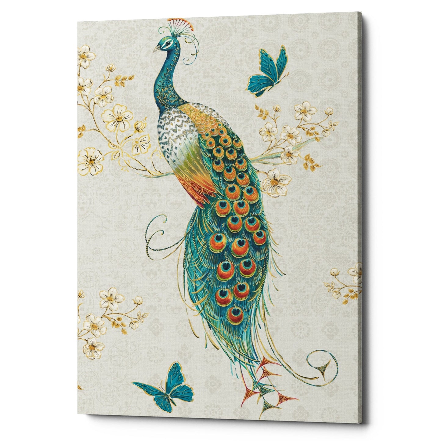 Epic Graffiti 'Ornate Peacock XA' Canvas Wall Art