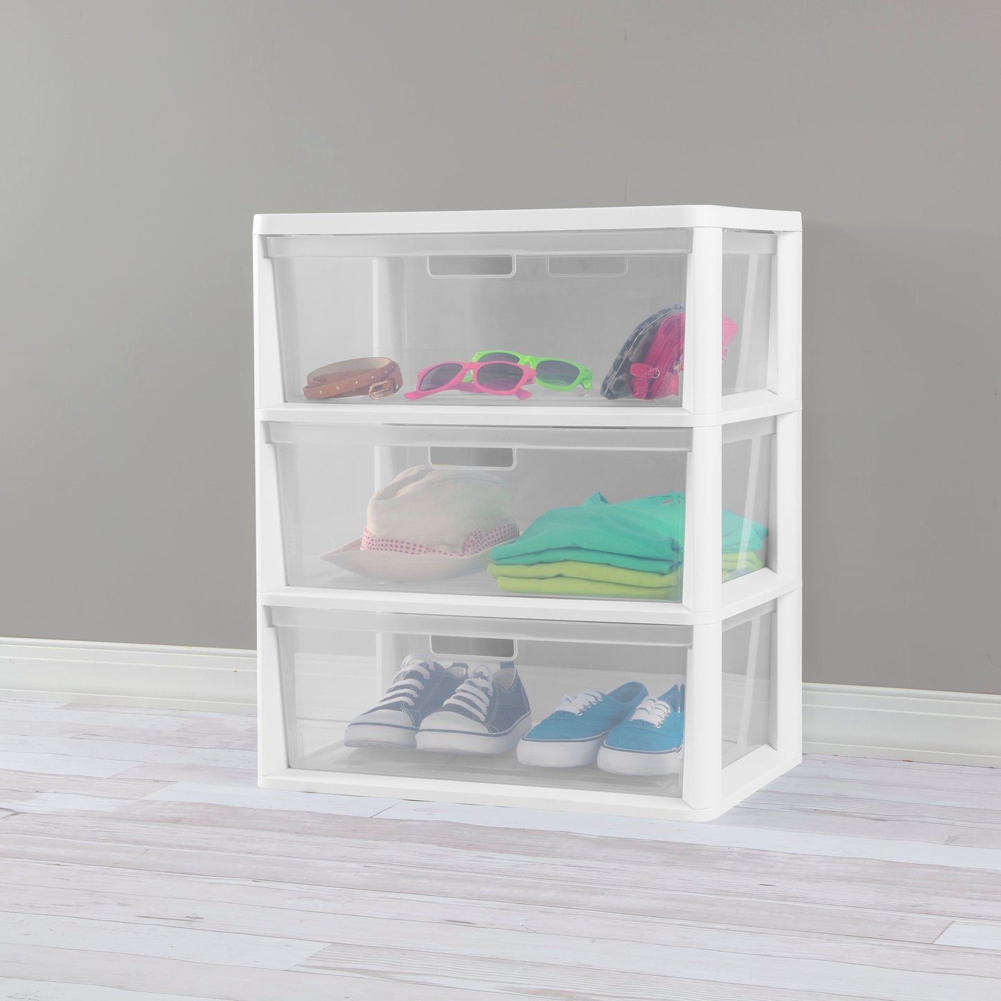 3 Drawer Tower Plastic Organizer