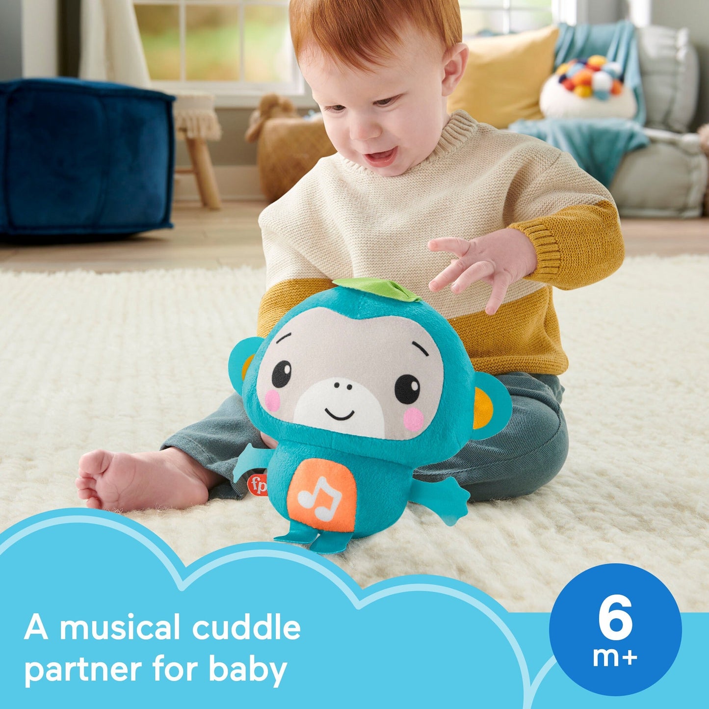 Music & Sounds Monkey Plush Toy For Infants/Toddlers
