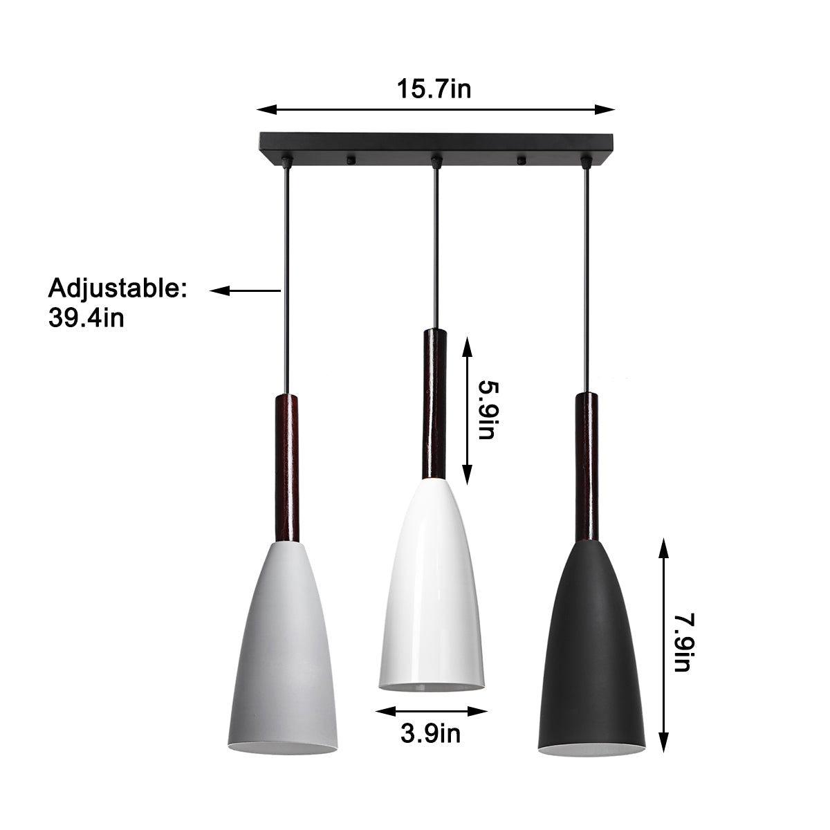 Modern 3-Light Pendant Light Ceiling Lamp