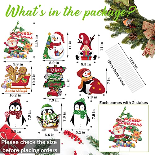 9Pcs Christmas Yard Decorations