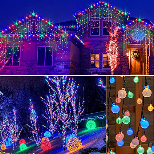 23ft 50 LED Globe Twinkle Fairy Lights for Garden Home Room Party (Solar powered)