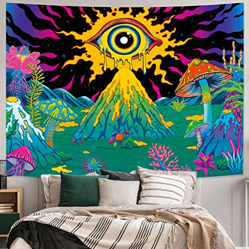 Psychedelic Eye Trippy Mushroom Tapestry for Wall Decoration