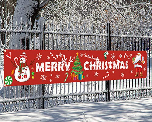 Merry Christmas Banner - Extra Large 10.2 ft x 1.8 ft