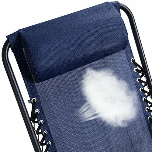 Folding Zero Gravity Rocking Chair w/ Headrest