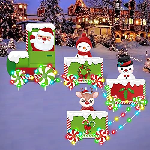 62Inch Large Train Yard Christmas Decorations