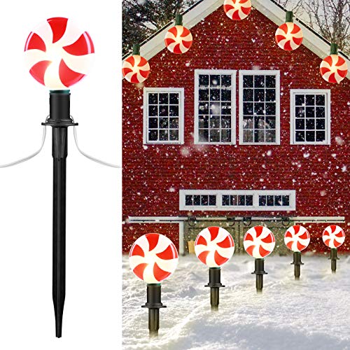 Christmas Lollipop Pathway Lights Outdoor- Plug in