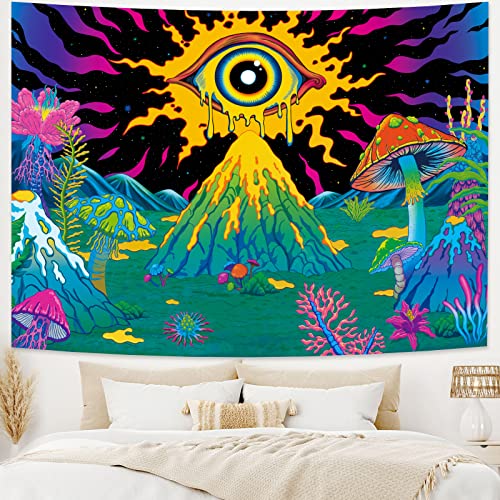 Psychedelic Eye Trippy Mushroom Tapestry for Wall Decoration