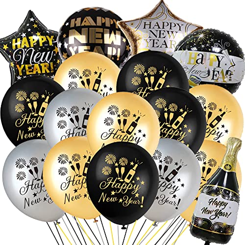 Happy New Year 2022 Balloon Party Decorations Supplies - 50pcs