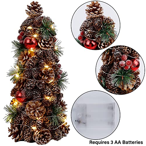 16 Inch Pre-Lit Table Top Christmas Tree Decoration