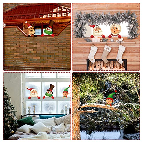 5 Pcs Christmas Fence Peeker Decoration