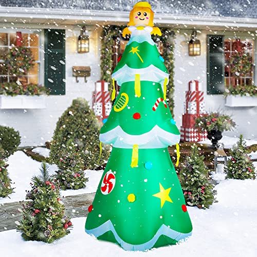 8 FT Christmas Tree Inflatables w/ Built-in LED