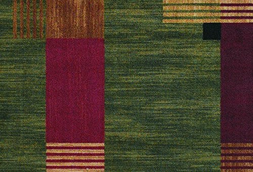 New Wave Alliance Geometric Area Rug, Tan/Red/Green