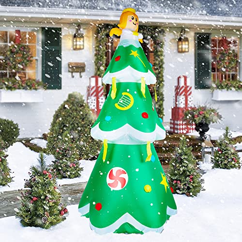 8 FT Christmas Tree Inflatables w/ Built-in LED