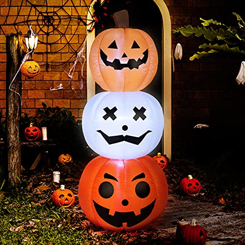 6FT Halloween Inflatable Pumpkin w/ LED Decoration