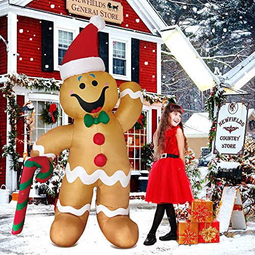 6 FT Christmas Inflatable Gingerbread Man & Snowman