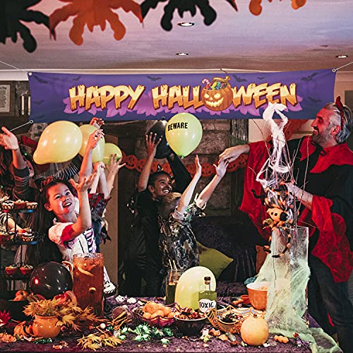 Large Banner Happy Halloween Decorations  120" x 20"